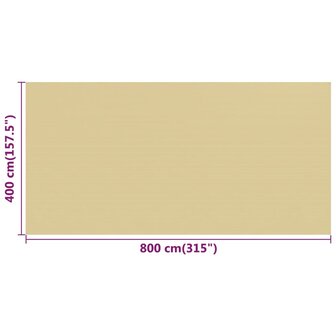 Tenttapijt 400x800 cm HDPE beige 4
