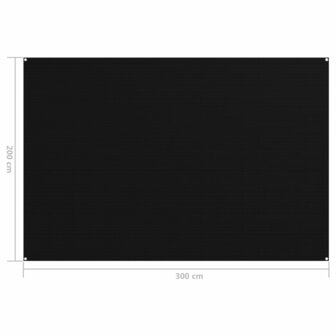 Tenttapijt 200x300 cm zwart 4