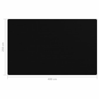 Tenttapijt 250x400 cm zwart 4