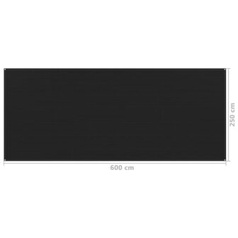 Tenttapijt 250x600 cm zwart 4