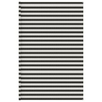 Tenttapijt 400x400 cm HDPE antracietkleurig en wit 1