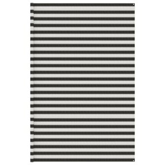 Tenttapijt 400x600 cm HDPE antracietkleurig en wit 1