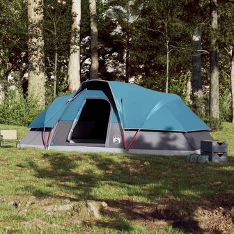 Koepeltent 9-persoons waterdicht blauw 3