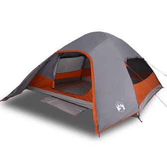 Koepeltent 4-persoons waterdicht grijs 2
