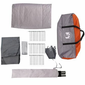 Koepeltent 4-persoons waterdicht grijs 12
