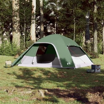 Koepeltent 6-persoons waterdicht groen 3