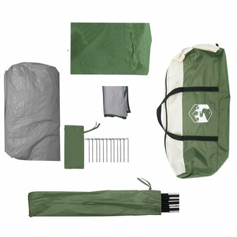Koepeltent 6-persoons waterdicht groen 12