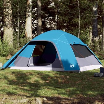 Koepeltent 6-persoons waterdicht blauw 1
