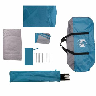Koepeltent 6-persoons waterdicht blauw 12