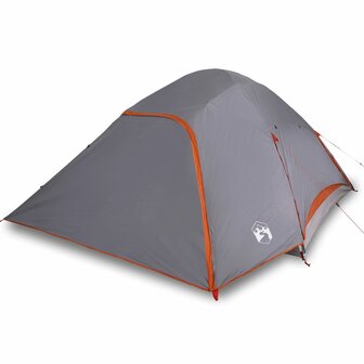 Koepeltent 6-persoons waterdicht grijs 2