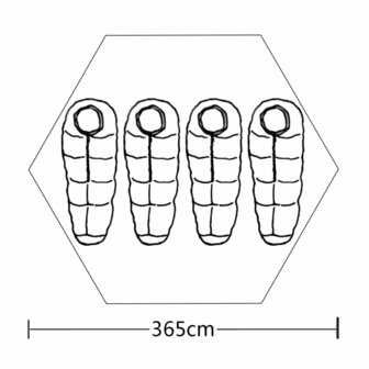 Tent 4-persoons blauw 7