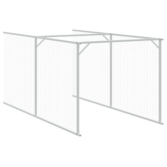 Hondenhok met dak 117x813x123 cm staal lichtgrijs 8