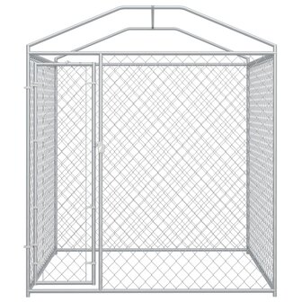 Hondenkennel voor buiten met dak 193x193x225 cm 3