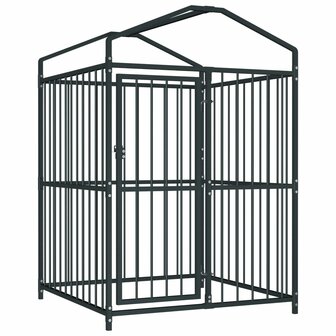 Hondenkennel voor buiten met dak 120x120x150 cm 3