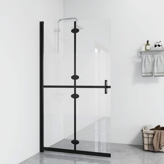 Inloopdouchewand inklapbaar 70x190 cm ESG-glas halfmat 1