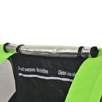 Fietstrailer 30 kg grijs en groen 3