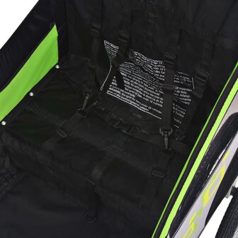 Fietstrailer 30 kg grijs en groen 4