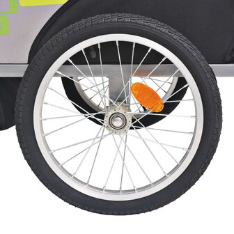 Fietstrailer 30 kg grijs en groen 5