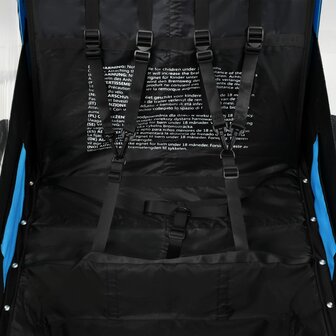 Fietstrailer en kinderwagen 2-in-1 blauw en grijs 6