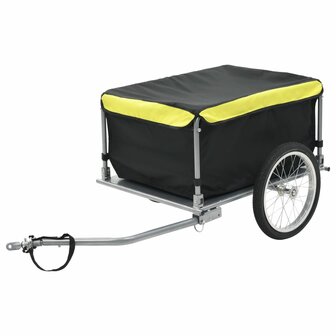 Fietstrailer 65 kg zwart en geel 1