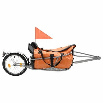 Fietskar met tas oranje en zwart 2