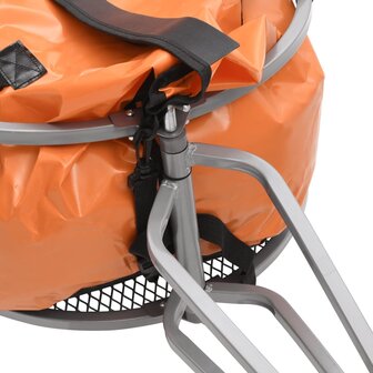 Fietskar met tas oranje en zwart 5