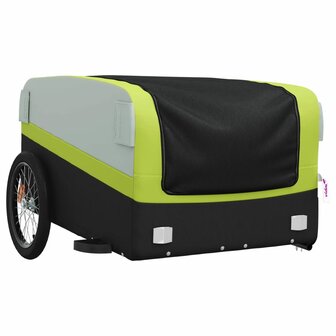 Fietstrailer 45 kg ijzer zwart en groen 4