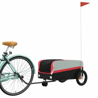 Fietstrailer 30 kg ijzer zwart en rood 3