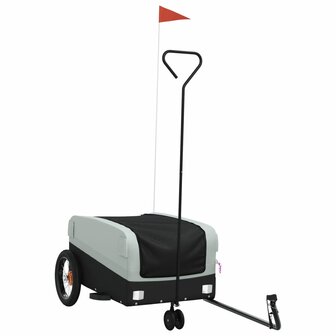 Fietstrailer 30 kg ijzer zwart en grijs 2
