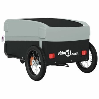 Fietstrailer 30 kg ijzer zwart en grijs 8
