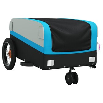 Fietstrailer 30 kg ijzer zwart en blauw 4