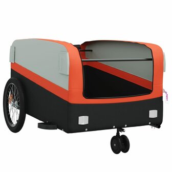 Fietstrailer 45 kg ijzer zwart en oranje 5
