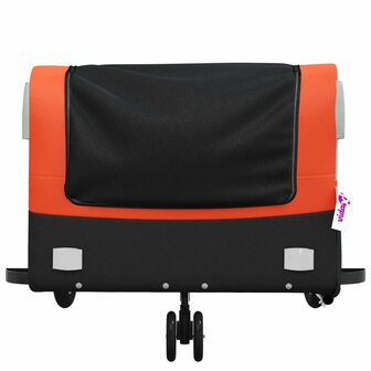Fietstrailer 45 kg ijzer zwart en oranje 6