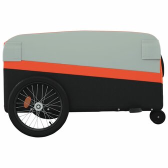Fietstrailer 45 kg ijzer zwart en oranje 7