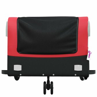Fietstrailer 45 kg ijzer zwart en rood 6