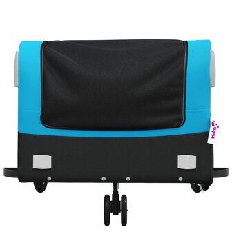 Fietstrailer 45 kg ijzer zwart en blauw 6