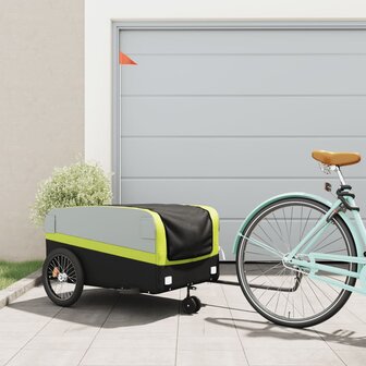 Fietstrailer 45 kg ijzer zwart en groen 1