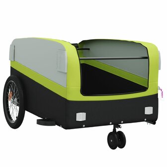 Fietstrailer 45 kg ijzer zwart en groen 5