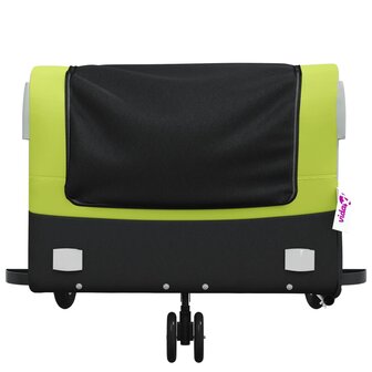 Fietstrailer 45 kg ijzer zwart en groen 6