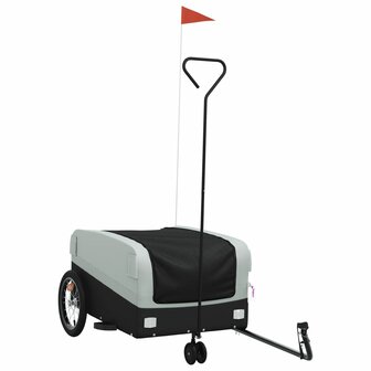 Fietstrailer 45 kg ijzer zwart en grijs 2