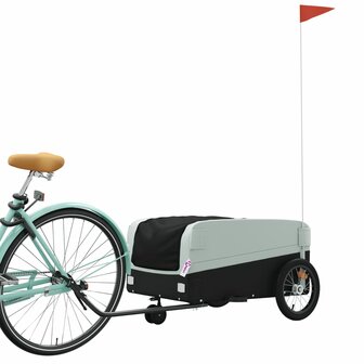 Fietstrailer 45 kg ijzer zwart en grijs 3