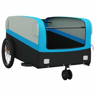 Fietstrailer 45 kg ijzer zwart en blauw 5