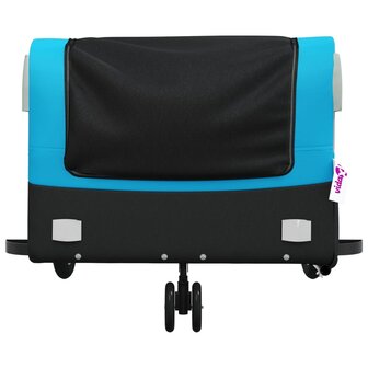 Fietstrailer 45 kg ijzer zwart en blauw 6