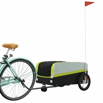 Fietstrailer 45 kg ijzer zwart en groen 3