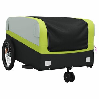 Fietstrailer 45 kg ijzer zwart en groen 4