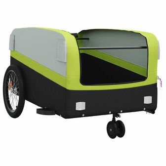 Fietstrailer 45 kg ijzer zwart en groen 5