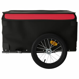 Fietstrailer 45 kg ijzer zwart en rood 6