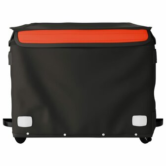 Fietstrailer 45 kg ijzer zwart en oranje 5