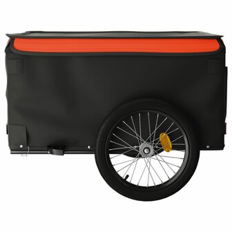 Fietstrailer 45 kg ijzer zwart en oranje 6