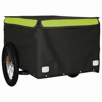 Fietstrailer 45 kg ijzer zwart en groen 4